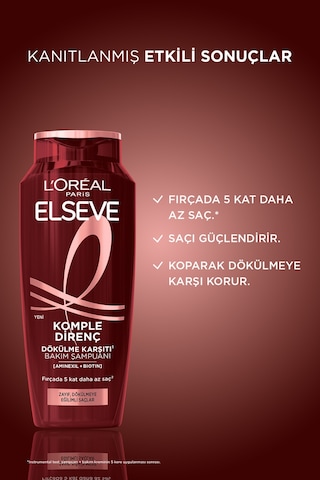 ELSEVE Komple Direnç Dökülme Karşıtı Şampuan 300 ml