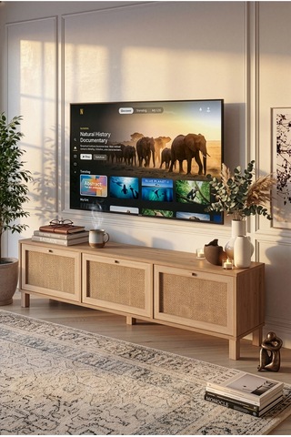 Yurudesign Dune Tv Ünitesi Orta Sehpa 2'li Set Ahşap Ayaklı Gerçek Jüt Kapak Sepet-jüt Dn7-sj