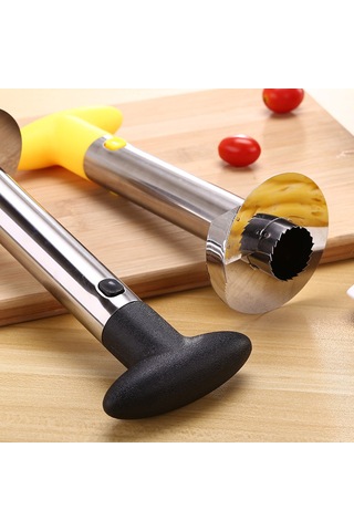 Honmex Çelik Ananas Soyucu - Sarı, Yeşil, Siyah Seçenekli, 24cm, 173g, Kolay Kullanım