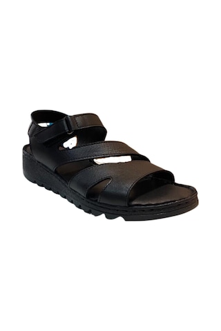 Neon Akm-098 Kadın Siyah Hakiki Deri Sandalet - 36 Siyah