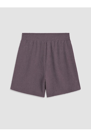 Lcwaıkıkı Classic Lila Beli Lastikli Dokulu Kadın Şort