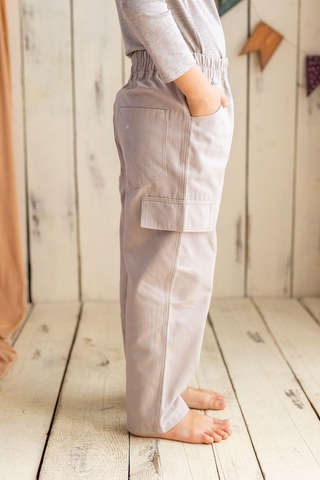 Oliventhekid Unisex Kanvas Pantolon Bej Bej