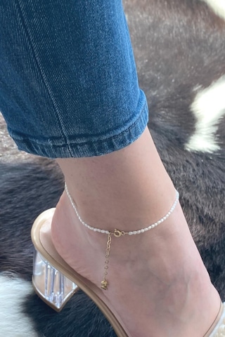 Keshi Doğal İnci Kadın Halhal Gümüş