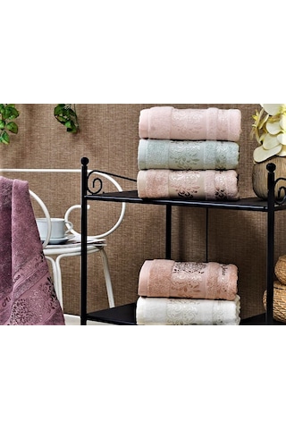 ANNEM MİSS BAMBOO 50X90CM. ÇEYİZLİK  EL&YÜZ 6'LI LÜKS HAVLU SETİ