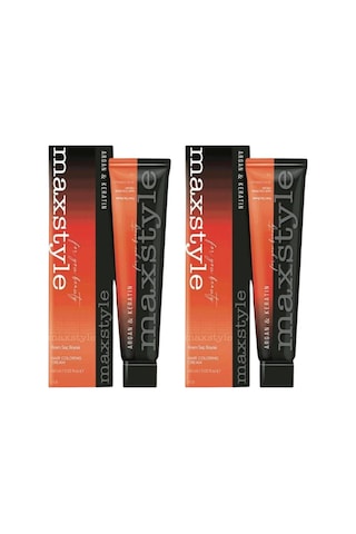 Maxstyle Sps504 Argan Ve Keratin 2025/08.43 Sultan Bakırı 60 Ml 2 Adet Saç Boyası Oksidansız