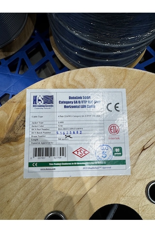 Hcs Cat 6a Halogen Free U/ftp 100 Ohm Lsoh 500m Makara 23awg Gri