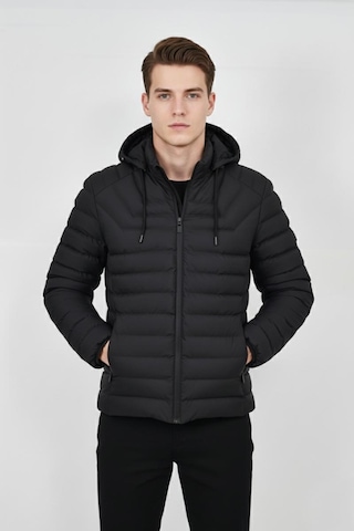 Erkek Kapüşonlu Spor Mont Regular Fit 3019 Bgl-st04897 Siyah