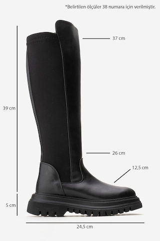 Luvishoes Shadow Siyah Kadın Çizme Siyah