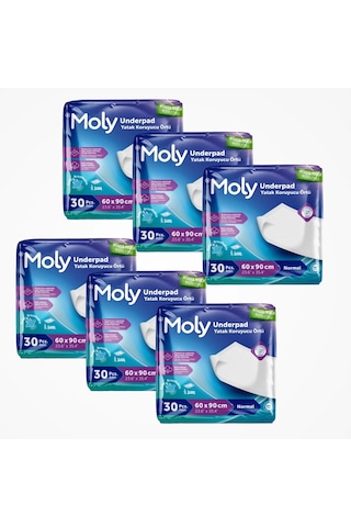 Moly Yatak Koruyucu 60cm X 90cm 30'lu Paket X 6 180 Adet