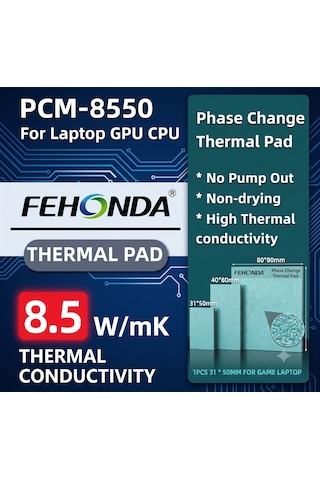 Fehonda Pcm8550 Ptm 40x20x025 8.5w/mk Faz Değişimli Thermal Pad/macun