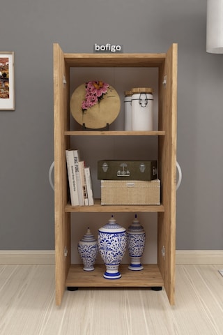 Bofigo 3 Raflı 2 Kapaklı Klasörlük Dolabı Mutfak Dolabı Banyo Dolabı Çok Amaçlı Dolap Fulya Çam