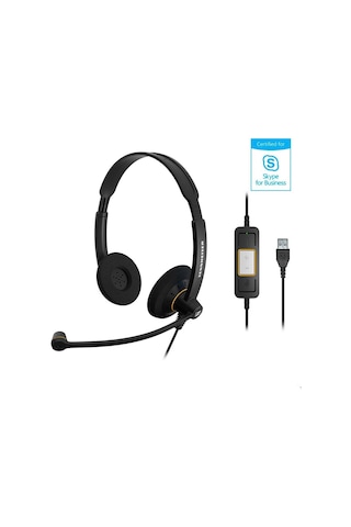 Sennheiser SC-60 USB ML Kablolu Çağrı Merkezi Kulak Üstü Kulaklık