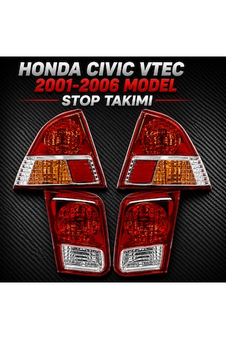 Honda Cıvıc Vtec Kasa 2001-2006 Model Uyumlu Sedan Arka Stop Takımı