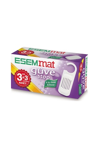 Esemmat Güve Stop Kokusuz Askılı + Çekmece 3 x 3'lü Set