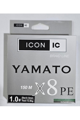 Icon-ıc Yamato 150m X8 Dark Green İp Misina - 0.10 Mm 0.10 MM