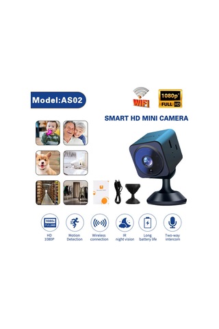 Akıllı Hd Kablosuz Ev Kamerası 600mah Kızılötesi Gece Görüşü Sesli İnterkom Kablosuz Bağlantı Kart Kaydı