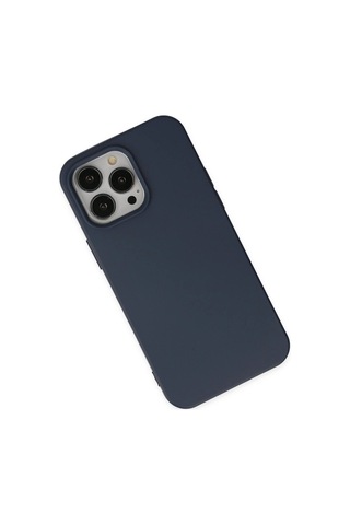 Apple, Uyumlu iPhone 14 Pro Kılıf Nano İçi Kadife - Lacivert - Aflc-877095