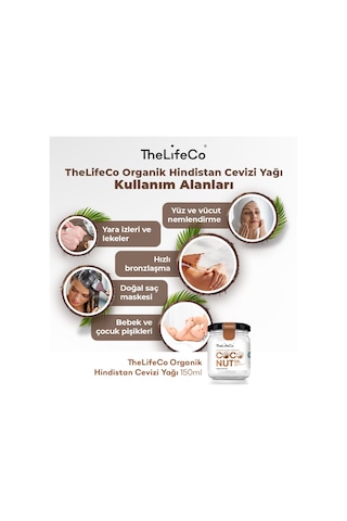 The LifeCo Organik Hindistan Cevizi Yağı 150 ML