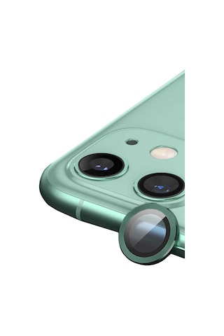 iPhone Uyumlu 12 Mini Raze Metal Kamera Lens - Yeşil Çok Renkli