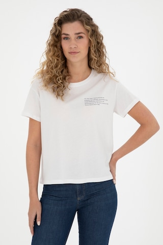 U.S. Polo Assn. Kadın Ekru Bisiklet Yaka Tişört 50282900-VR019