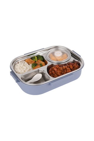 Relaxion Üç Bölmeli, Kapaklı, Paslanmaz Çelik, Yemek Saklama Ve Taşıma Kabı/kutusu 1000 Ml. 465 Lila