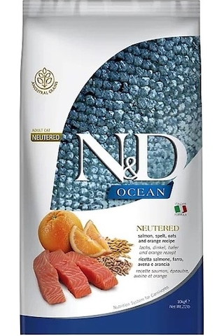 N&D Düşük Tahıllı Somonlu Kısırlaştırılmış Yetişkin Kedi Maması 10 KG