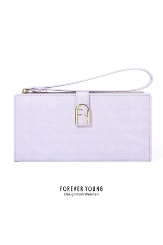 Kadın Modası Kalite Anlayışı Pu Uzun Bozuk Para Çantası - Mor