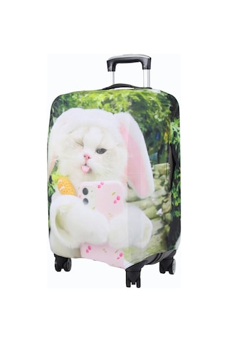 My Saraciye 84 Tavşan Kedi Valiz Kılıfı Bavul Kılıfı - Tavşan Kedi 84 001