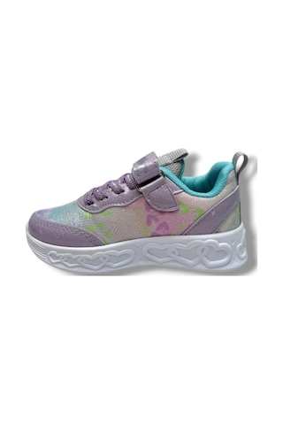 Ndrops 032-26 Anorak Rugan Yıldızlı Anatomik Kız Çocuk Sneaker Buz Turkuaz 26-30 Gri