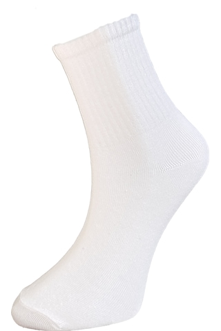 Silk Step 6'lı Paket Kadın, Beyaz Günlük Kolej - Spor Çorabı 6 Çift Beyaz Beyaz