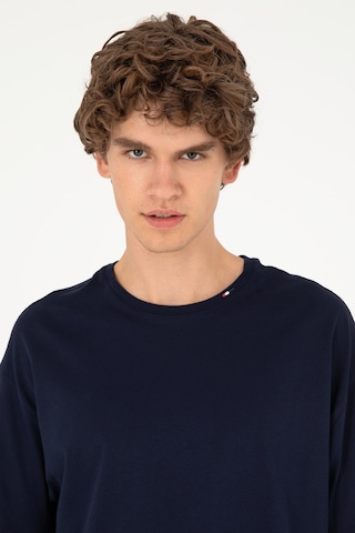 U.S. Polo Assn. Erkek Oversize Fit Bisiklet Yaka Lacivert Tişört 50294288-VR033