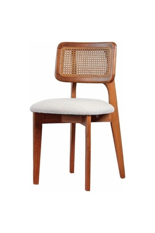 Zeus Hazeranlı Ahşap Bohem Sandalye Ceviz