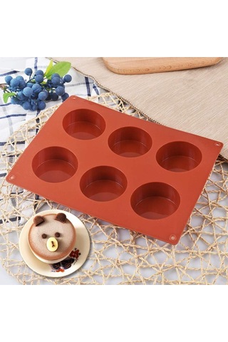 Yuvarlak Silindir Kalıp Cupcake, El Yapımı Sabun, Muffin, Kek, Cheesecake, Brownie Çikolata Kalıbı Çok Renkli