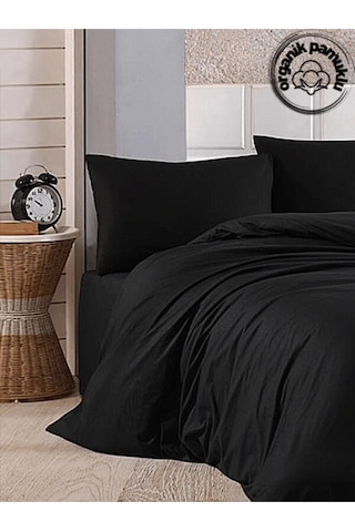 Lotus Home Ranforce Tek Kişilik Lüks Pamuk Nevresim Takımı Siyah
