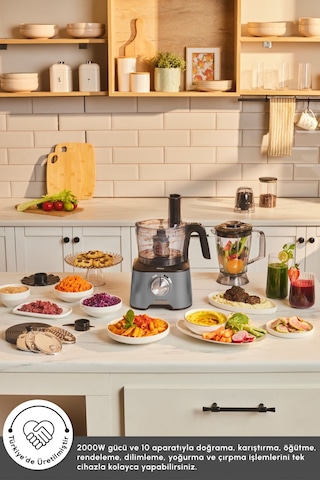 Karaca Mastermaid Power 10 in1 2000 W Mutfak Robotu
