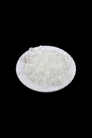Serhat Aksesuar Ve El İşçilik Damla Akrilik Boncuk Şeffaf 7x18 Mm İçten Delikli Boncuk 25 Gr 45 Adet Altın