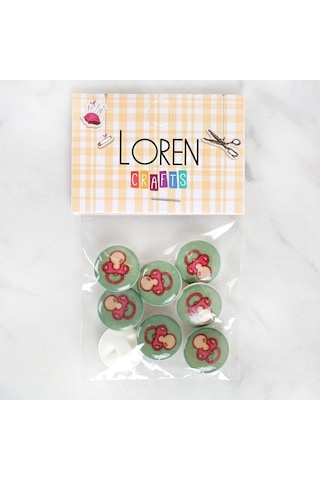 Loren Crafts 8'li Emzik Düğme - 1014