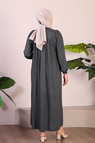 Kadın Uzun Buyuk Beden Anne Elbise Yazlik Tesettur Giyim 001