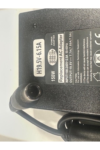 19.5 Volt 6.15 Amper Hp Uyumlu Adaptör 7.4 Mm 5.0 Mm 120 Watt Hp Uyumlu Adaptör