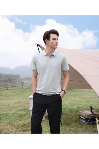 New Performance Premium Polo T-shirt %55,5 Polyester %40,9 Pamuk %3,6 Dut İpeği Gri