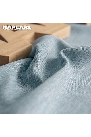 Mavi 1 Adet Napearl 70% Karartma Perdesi Düz Renk Modern Tasarım Yatak Odası Halka Tipi Pencere Perdesi Oturma Odası Ev Dekor İçin W100cm X L130cm Mavi