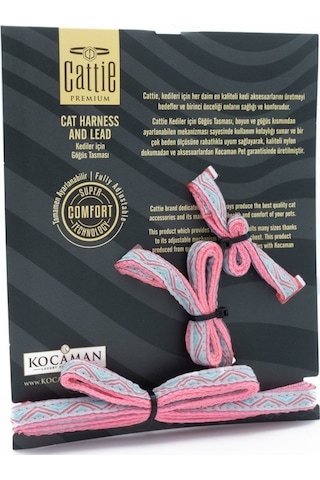 Cattie Özel Desenli Dokuma Kedi Göğüs Ve Uzatma Seti Pembe