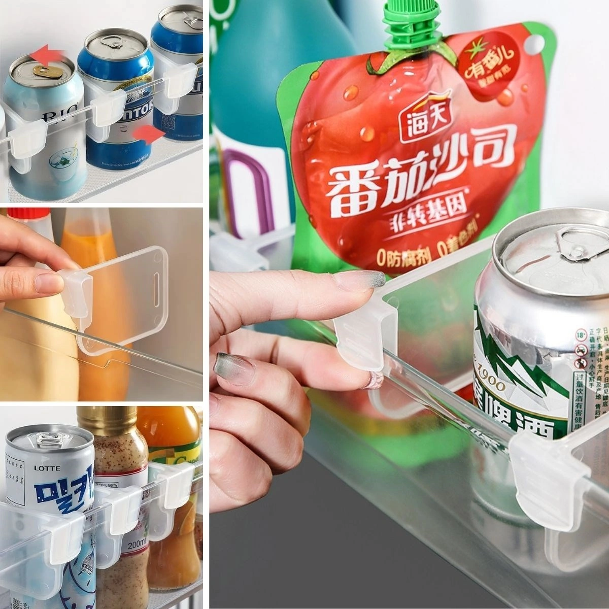 Ams Net 10'luşeffaf Buzdolabı Yan Kapı Düzenleyici Buzdolabı Dolap İçi Bölümleyici Aparatlar ŞEFFAF