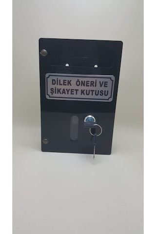 Küçük Boy Pleksi Dilek Öneri Şikayet Kutusu Yazılı