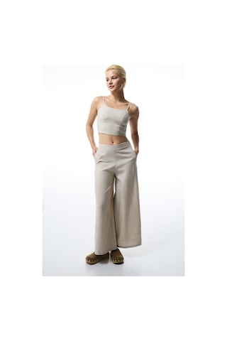 Penti Taş Rengi Luna Keten Crop Top Üst