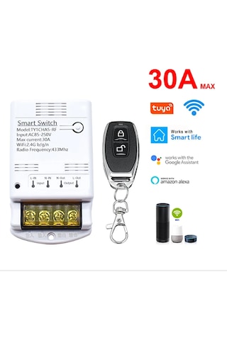 Tuya 30a Kumandalı Röle Wifi Destekli 2/1 Arada