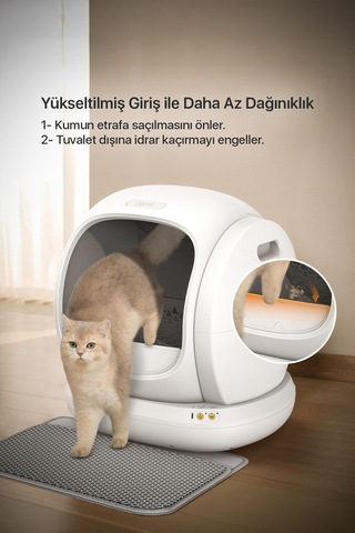 C20 Otomatik Kedi Tuvaleti İçin Aparat / Buffle, Kum Sıçratma Önleyici Aparat / Buffle