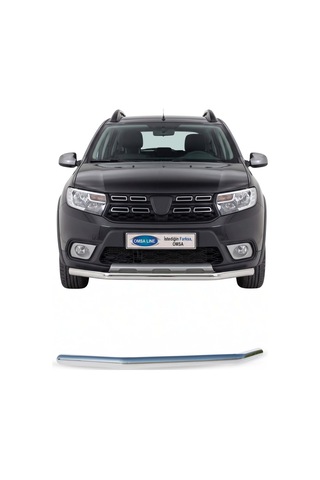 Dacia Sandero 2 Stepway 2012-2020 Uyumlu Araca Özel Texas Ön Alt Koruma Ø60mm Krom