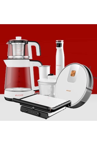 Arçelik Yeni Robot 4'lü Beyaz Set Çok Renkli