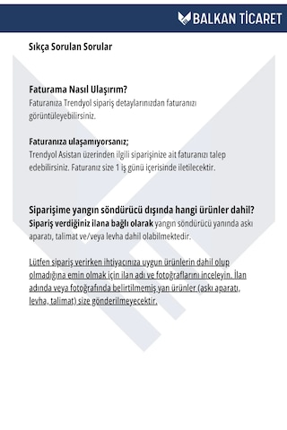 6 Kg Köpüklü Yangın Tüpü +levha +askı